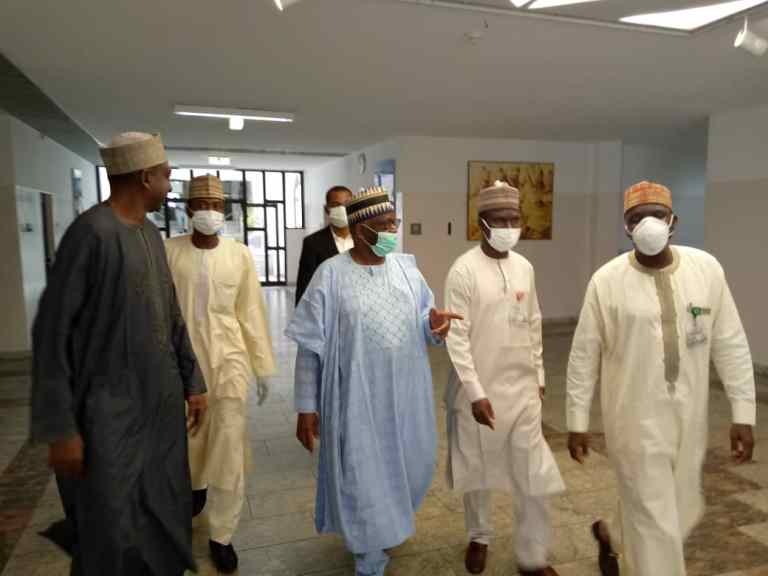 Professor Gambari arrives State House