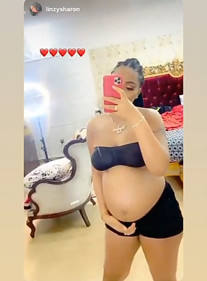 Regina Daniels flaunts bare baby bump as she releases more photos and videos  following her pregnancy announcement