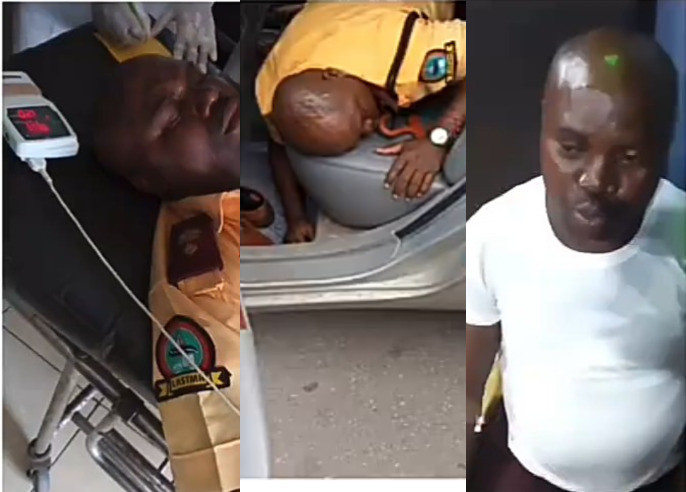 LASTMA official allegedly beaten to coma by police officer while on duty in Apapa (video)
