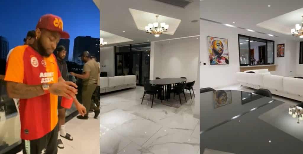 Davido shows off the inside of his mansion