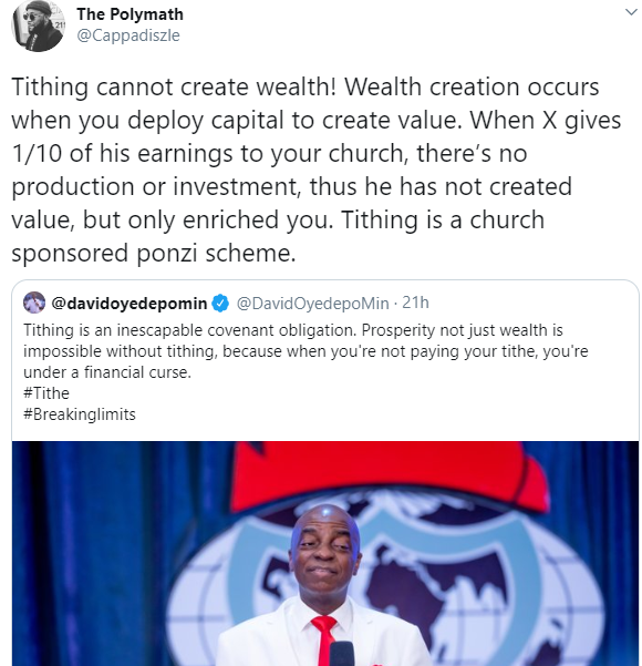Argument ensues as Oyedepo says prosperity is impossible without tithing