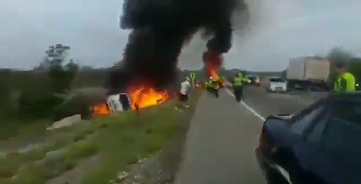 Tanker exploded while people were scooping fuel