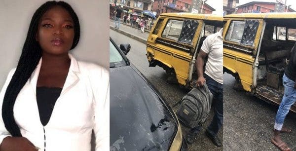 Woman jumps out of speeding bus in Lagos