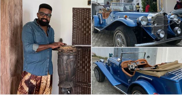 Afolayan shows off his vintage car