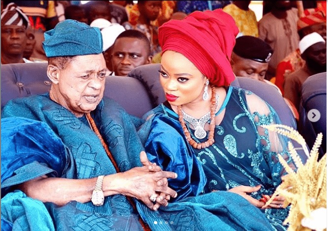 Queen Anuoluwapo Adeyemi and husband, Alaafin of Oyo