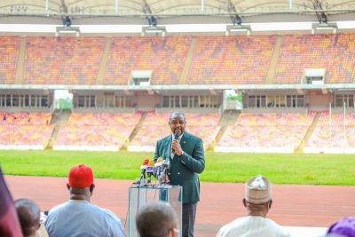 aliko-dangote-group-moshood-abiola-national-stadium-abuja-minister-of-youth-and-sports-development-sunday-dare