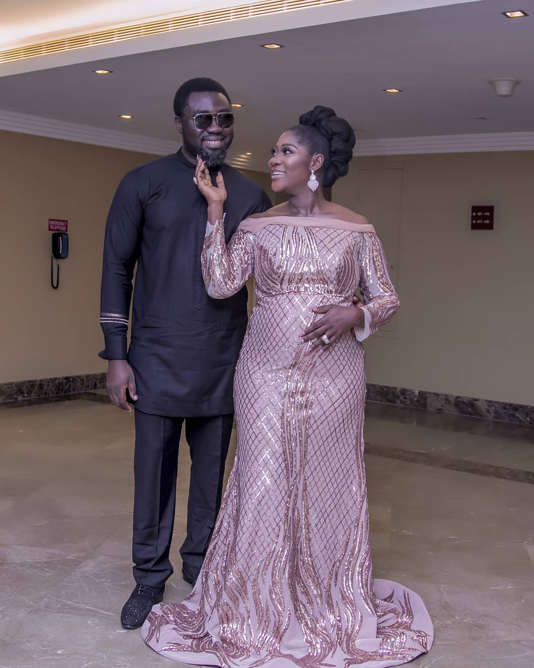 Mercy Johnson celebrates