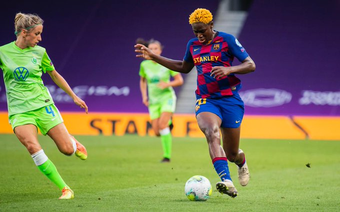 Oshoala In Action As Wolfsburg Beat Barcelona In Women S Champions League Semi Final