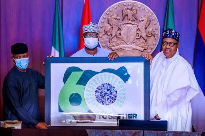Buhari Unveils 60th Independence Logo, Says 'Nigeria Most Prosperous Black Nation In The World' 1