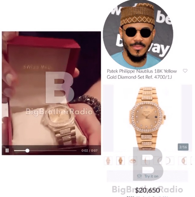 Ozo was given a patek gold watch worth N8m