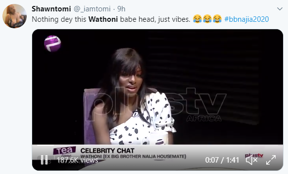 Wathoni trends as Nigerians mock her for failing all the questions asked during an interview (video)