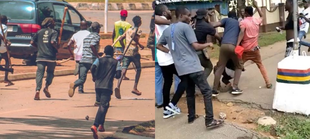 #EndSARS Protest In Alausa Secretariat Disrupted By Weapon Wielding Hoodlums [Video] 1