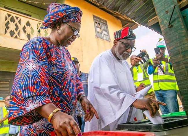 Ondo Election: Gov Akeredolu And Wife Cast Their Votes, Expresses Confidence In Winning 1