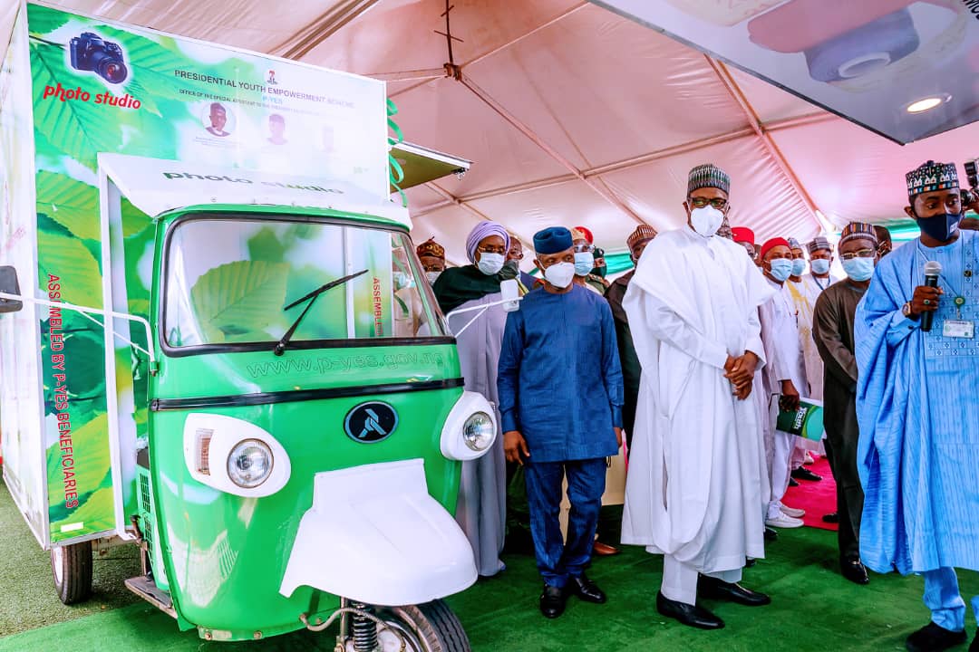 President Buhari Launches Motorcycle, Keke-Napep, Others For Youth Empowerment Scheme [Photos] 3