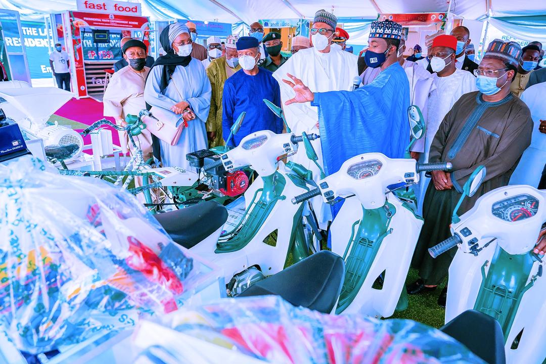 President Buhari Launches Motorcycle, Keke-Napep, Others For Youth Empowerment Scheme [Photos] 7