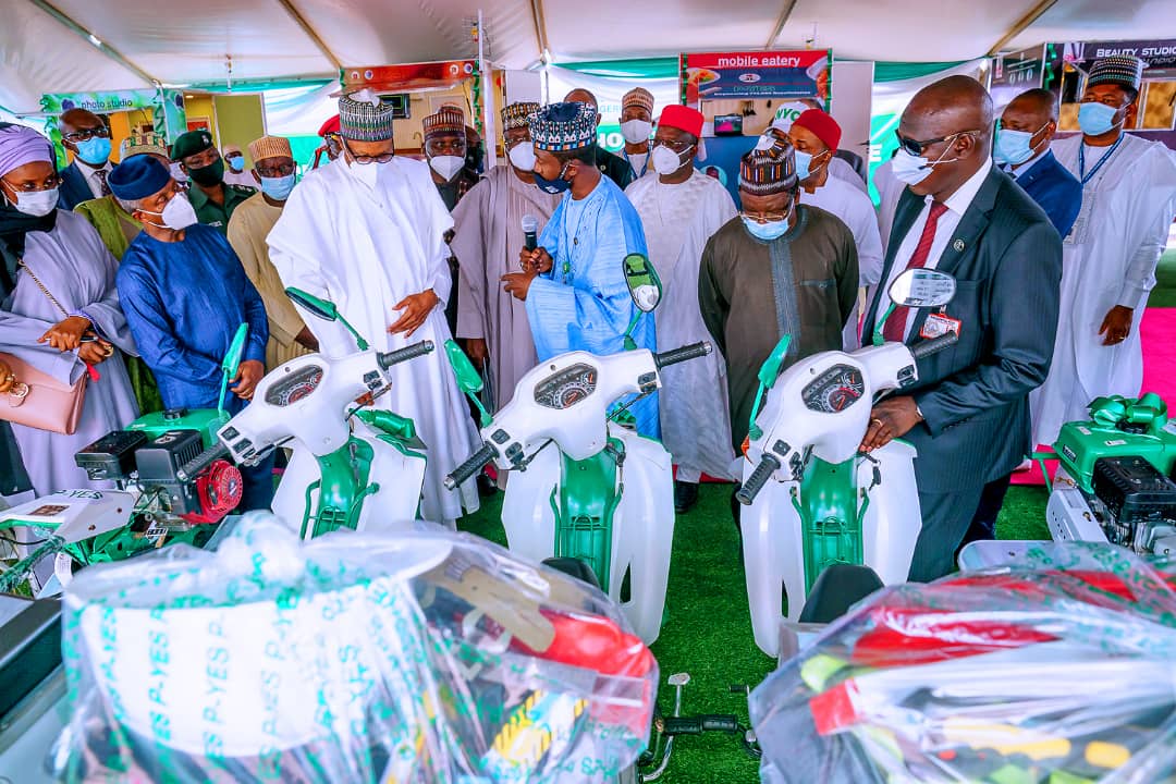 President Buhari Launches Motorcycle, Keke-Napep, Others For Youth Empowerment Scheme [Photos] 8