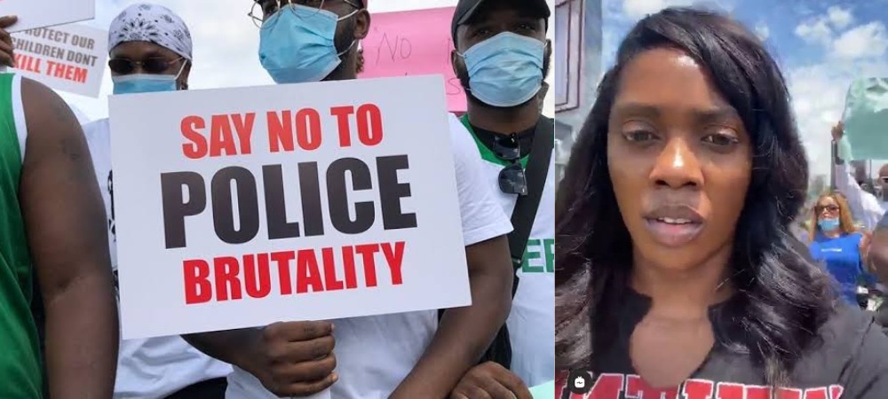 "Stop Relying On Celebrities” – Tiwa Savage Warns Nigerian Youths As She Joins EndSARS Protest [Video] 1