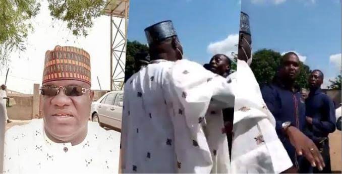 Adamawa LGA Chairman, Idi Amin Caught On Camera Physically Assaulting A Mechanic [Video] 1