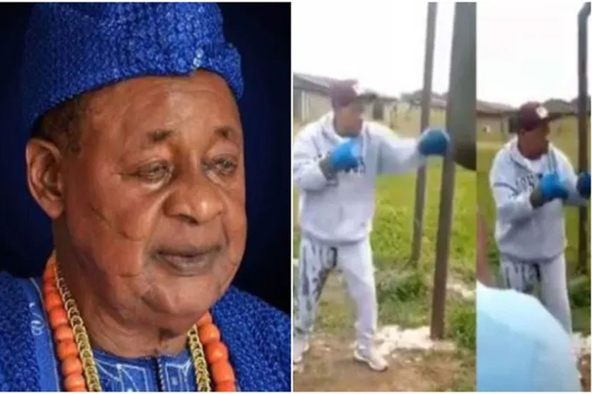 Alaafin Of Oyo exercising to keep body and soul together