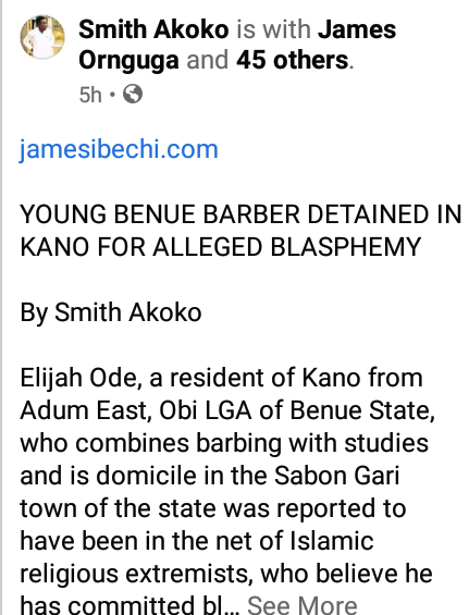 Benue Barber Arrested For Giving Customers Haircuts That Allegedly 'Insults Islam' In Kano 2