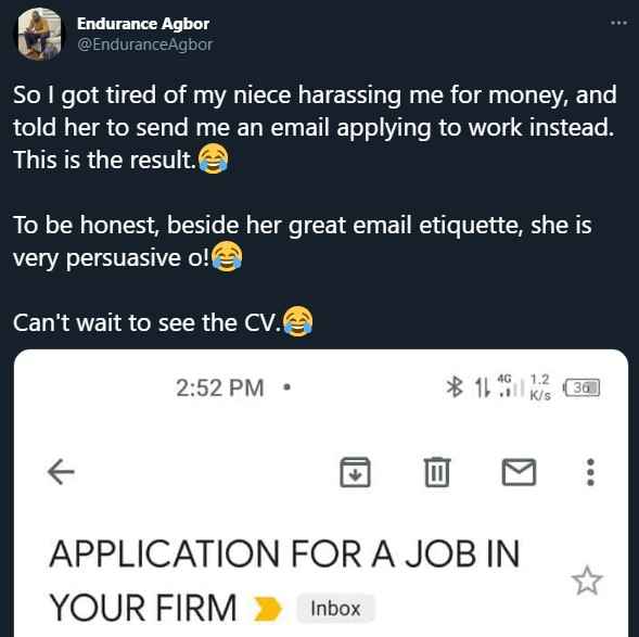 Nigerian Man Employs 13-Year-Old Niece To His Law Firm After She Begged Him For Money 2