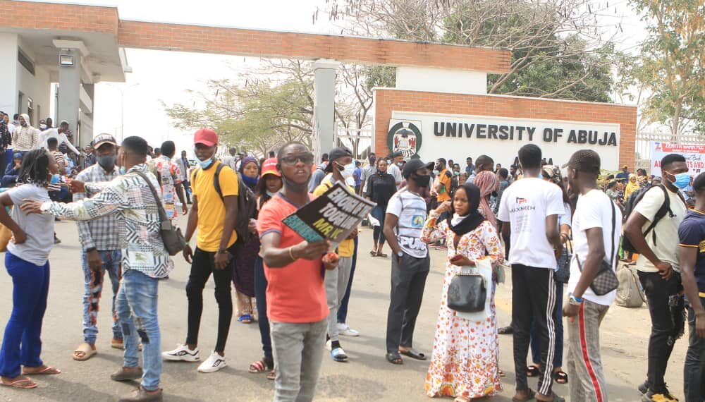 UniAbuja students protesting