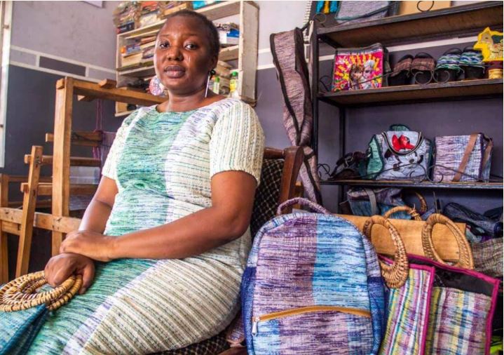Meet Adejoke Lasisi, Who Makes Beautiful Clothes, Bags, Shoes From Satchet Water Nylons 3
