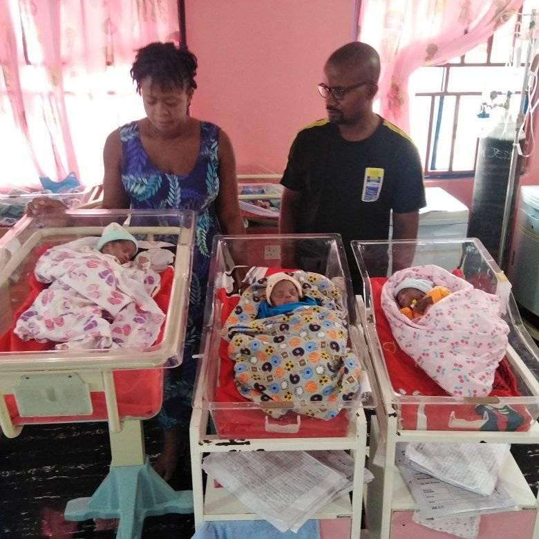 Nigerian Woman, Samuel Regina Gives Birth To Triplets After 11 Years Of Marriage [Photos] 3