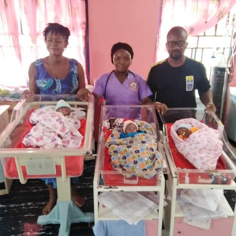Nigerian Woman, Samuel Regina Gives Birth To Triplets After 11 Years Of Marriage [Photos] 4