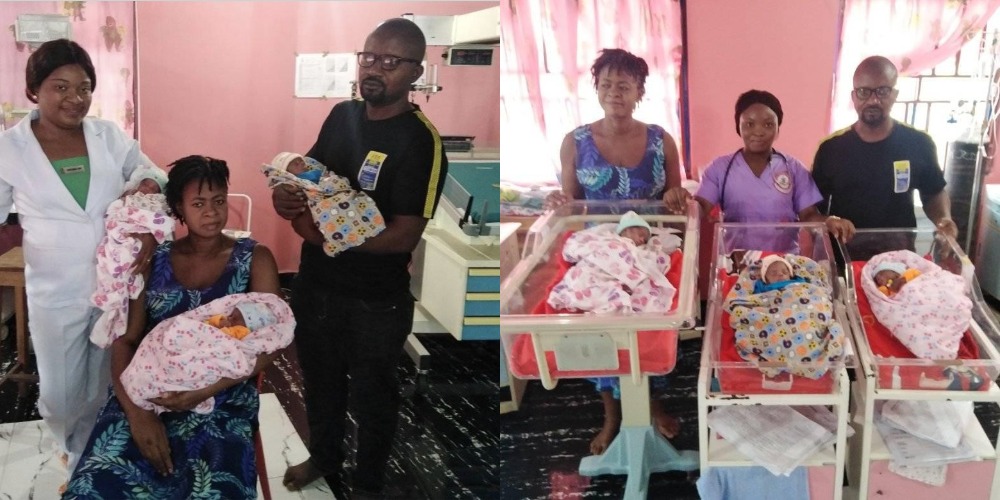 Nigerian Woman, Samuel Regina Gives Birth To Triplets After 11 Years Of Marriage [Photos] 1