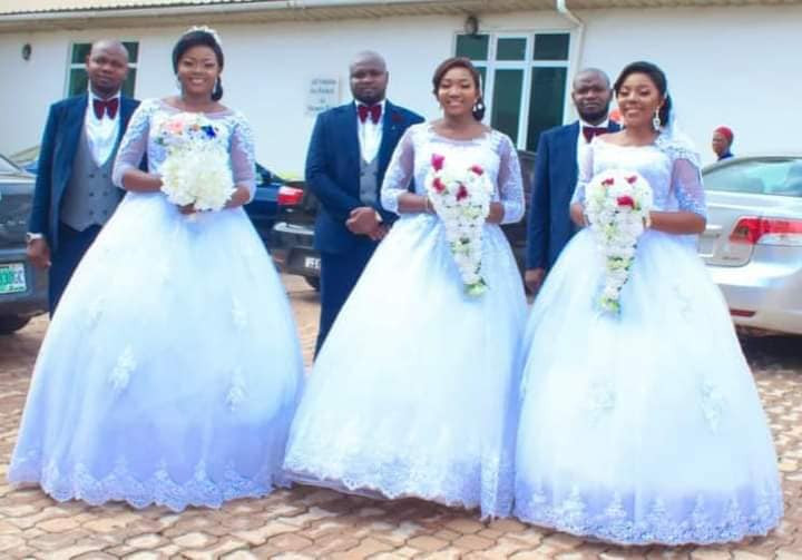 Triplets Who Married Same Day In Enugu, Welcome Baby Boys Within Same Period [Photos] 2