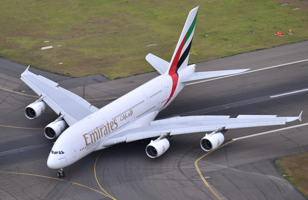 Emirates Airbus A380 Lands Into Sydney, Australia