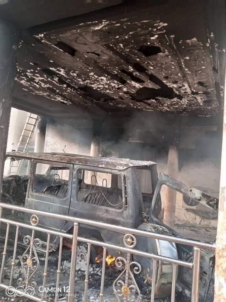 IPOB's ESN Members Accused Of Burning Man's Mansion And Fleet Of Cars In Abia [Photos] 5