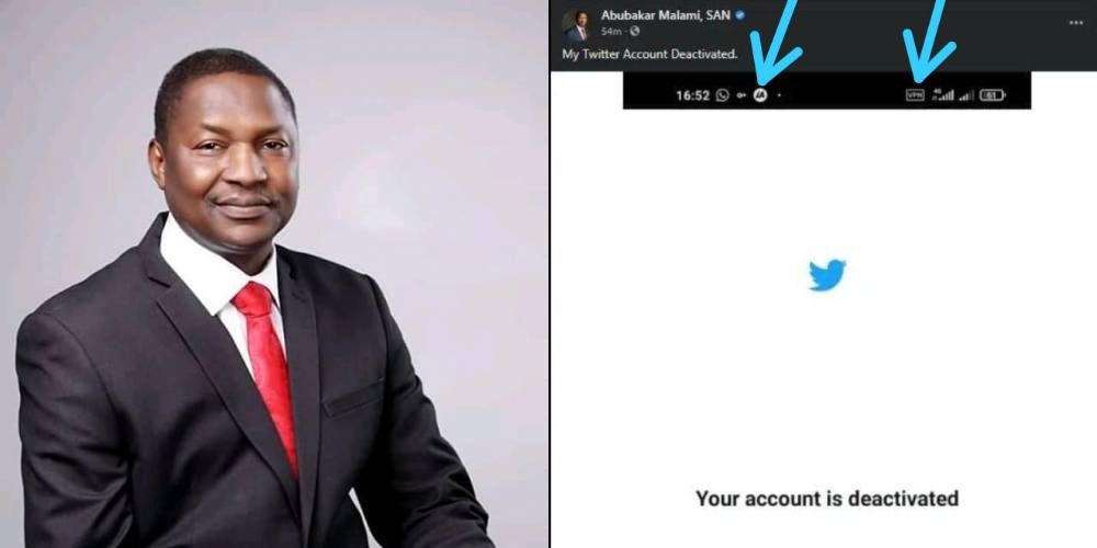 Malami Violates Twitter Ban Using VPN, His Phone's Screenshot Includes Crypto Trading Icon 1