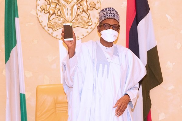 President Buhari Unveils First Ever Made-In-Nigeria Android Phone 'ITF Mobile' [Photos] 1