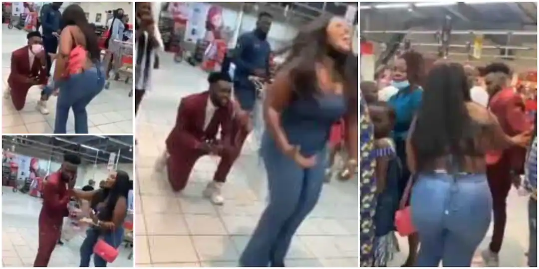 Lady Mistakenly Slaps Boyfriend After Saying 'Yes' To His Proposal, He Angrily Walks Away [Video]