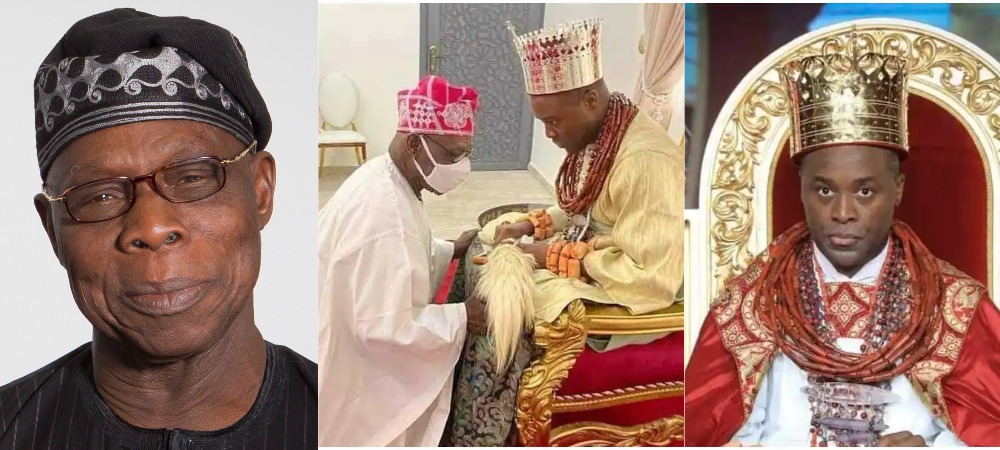 Why 84-Year-Old Obasanjo Knelt And Bowed Before 37-Year-Old Olu Of Warri - Aide