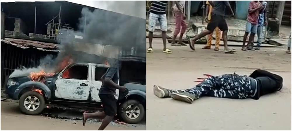 Gunmen Kill Three Policemen, Set Patrol Van Ablaze In Fresh Anambra Attack [Photos]