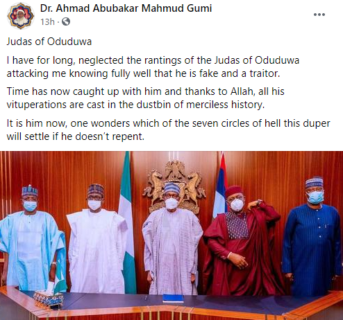 Sheikh Gumi Calls Fani-Kayode "Judas Of Oduduwa" After He Defected From PDP To APC