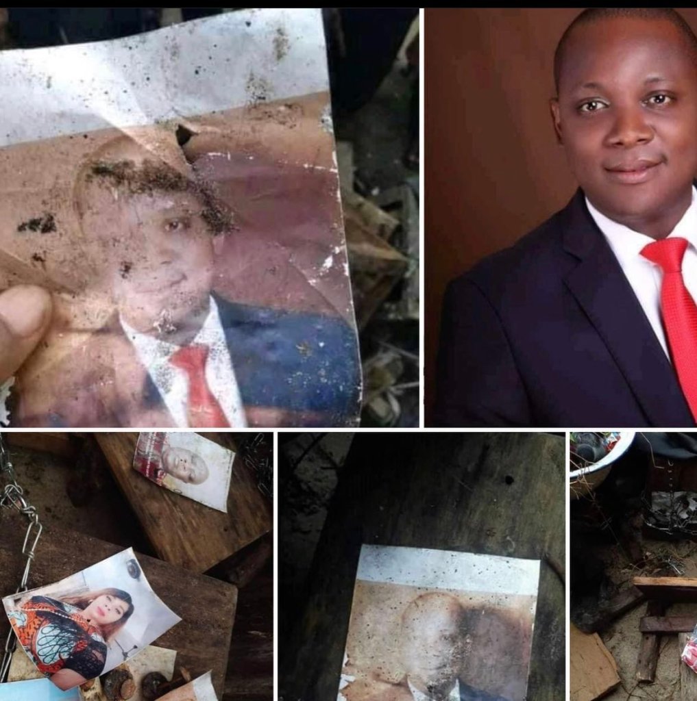 Photos Of Rivers Commissioner Found In Shrine Of Witch Doctor Caught Burying Baby Alive