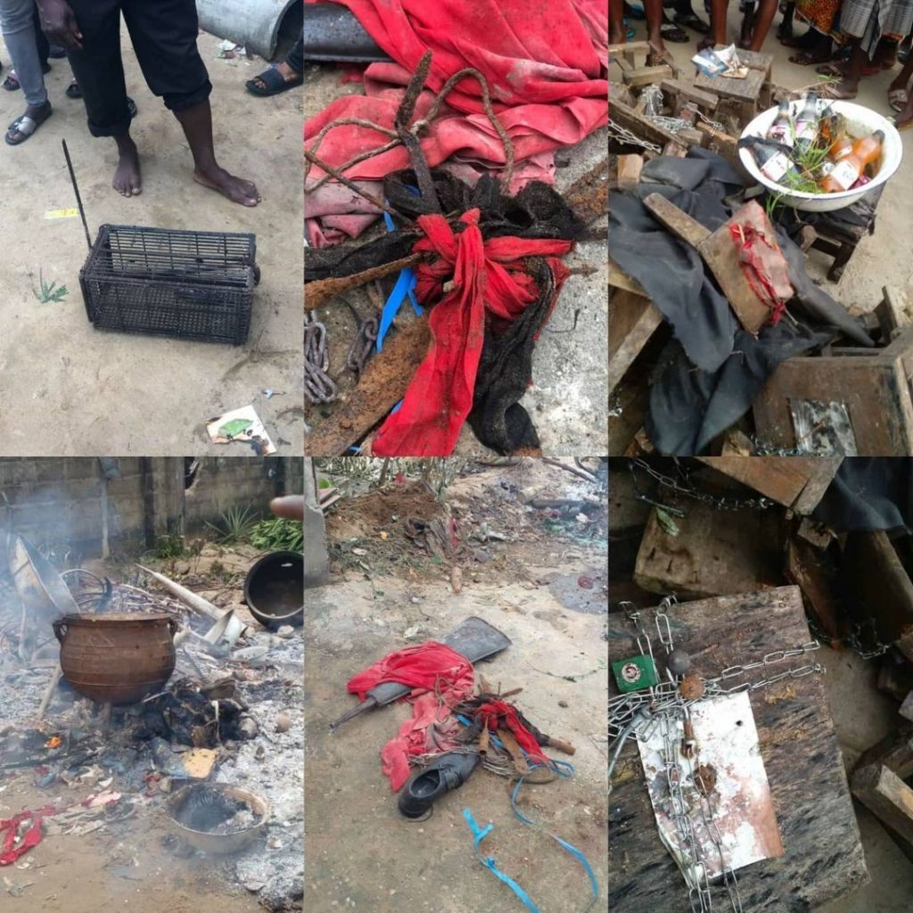 Photos Of Rivers Commissioner Found In Shrine Of Witch Doctor Caught Burying Baby Alive 5