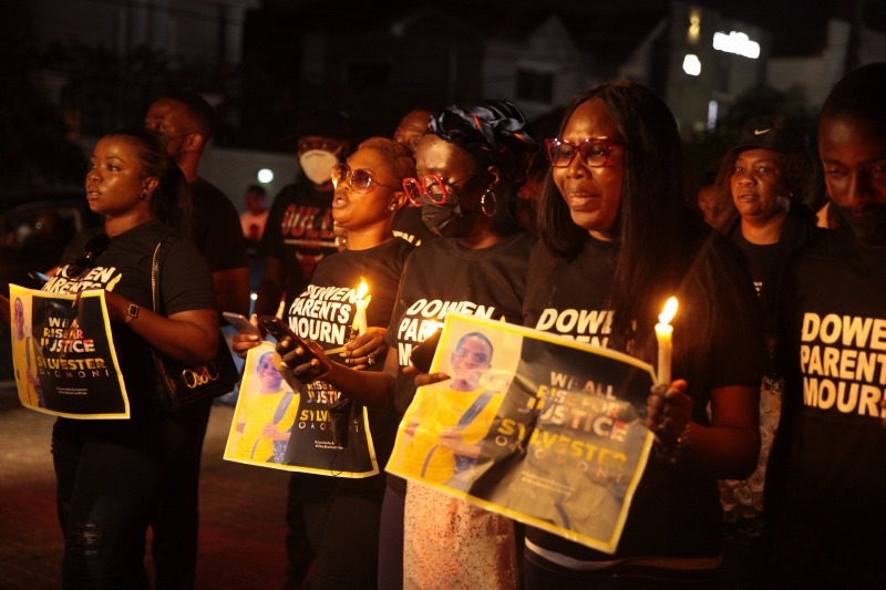 Dowen College Parents Hold Candlelight Procession For 12-Year-Old Sylvester Oromoni