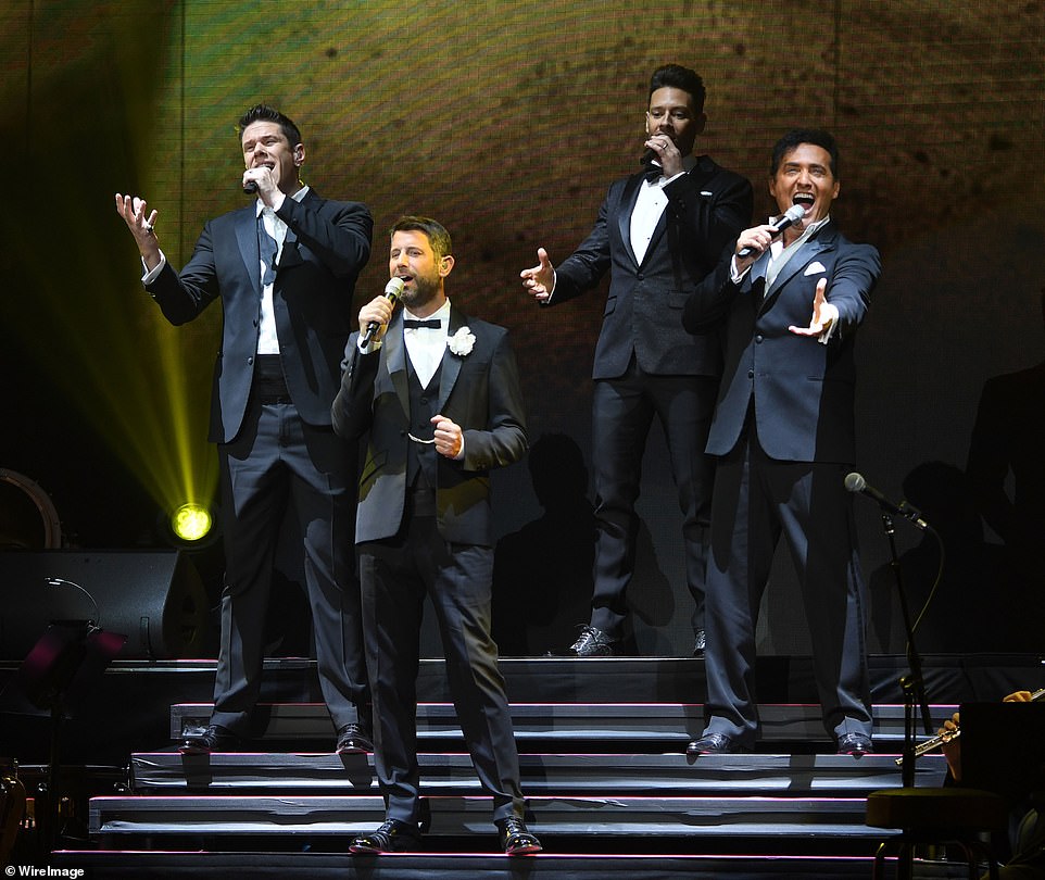The group are considered the pioneers of operatic pop, or popera, and their live concerts have sold more than two million tickets worldwide (Marin pictured right in 2019)