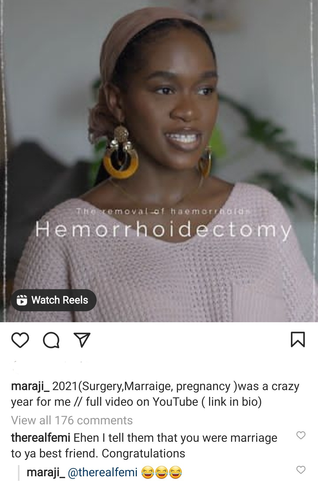 Pregnant Maraji reveals she got married this year as she discloses how her year went 