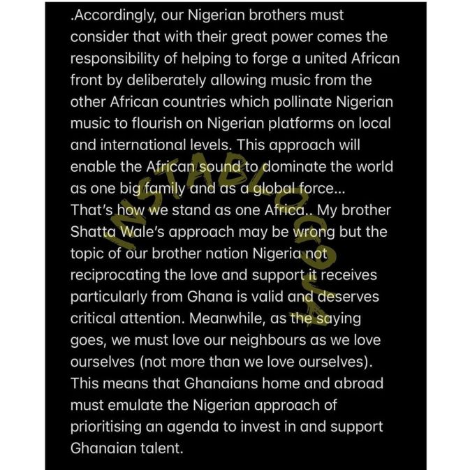 Nigerians Don’t Reciprocate Love & Support They Receive From Ghana - Stonebwoy Defends Shatta Wale