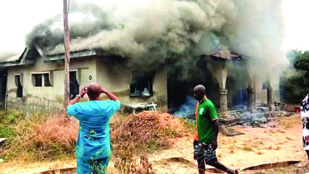 Pastor’s House Set Ablaze After His Daughter Allegedly Murdered A Missing Child In Ekiti