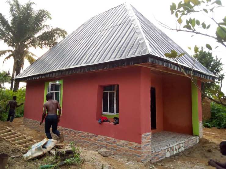 Policewoman Builds Beautiful House For Poor Widow Living In Mud Hut In Ebonyi