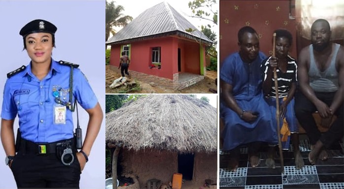 Policewoman Builds Beautiful House For Poor Widow Living In Mud Hut In Ebonyi