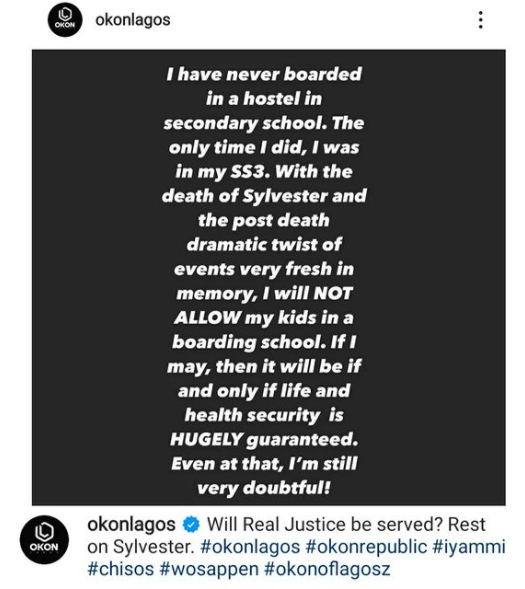 Will real justice be served? - Actor Bishop Okon speaks on the Sylvester Oromoni case as he vows never to send his children to boarding school