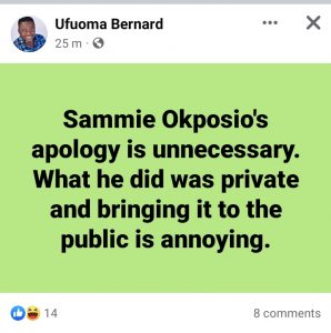 Bishop Bernard points out ‘annoying’ part of Sammie Okposo’s apology
